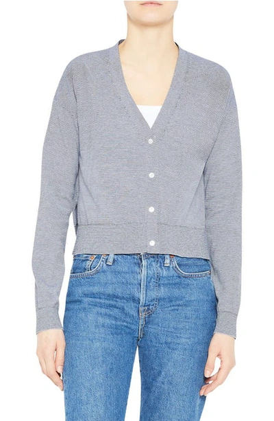 Theory Hanelle C. Hudson Knit Cardigan In Blue,white