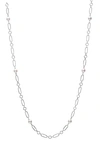 Mikimoto Cultured Pearl Station Necklace In White/ Gold Pearl