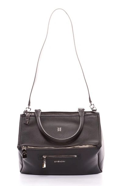 Givenchy Medium Pandora Grained Leather Satchel In Black