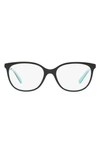 Tiffany & Co 54mm Square Optical Glasses In Black Blue