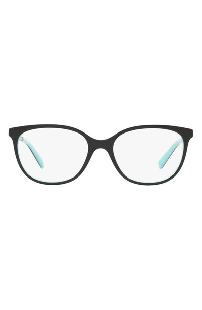 Tiffany & Co 54mm Square Optical Glasses In Black Blue