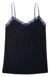 Uwila Warrior Happy Seams Camisole Top With Gold Trim In Tap Shoe Black