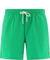 Polo Ralph Lauren 5.75-inch Solid Traveler Classic Swim Trunk In Green