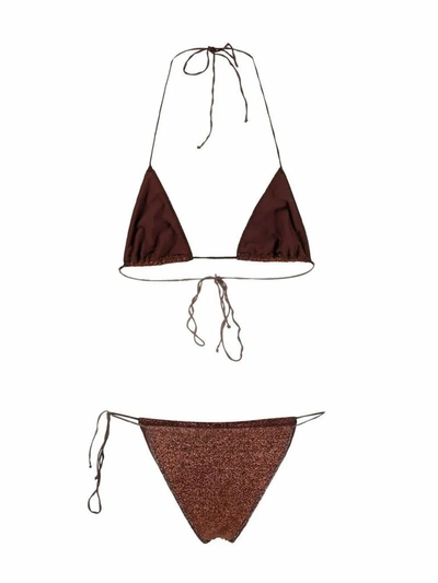 Oseree Oséree Women's Brown Polyester Bikini