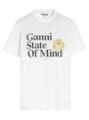 GANNI GANNI STATE OF MIND SUNNY LOGO PRINT T