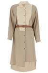 LOEWE LOEWE ANAGRAM JACQUARD BELTED SHIRT DRESS