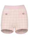 ALESSANDRA RICH ALESSANDRA RICH GINGHAM KNITTED SHORTS