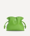 Loewe Flamenco Knot Mini Leather Clutch In Apple Green