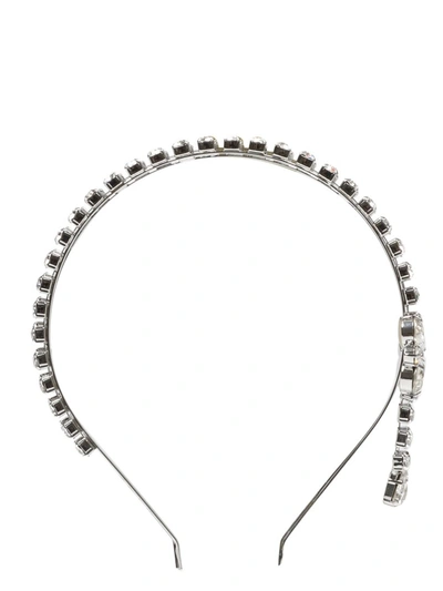Alessandra Rich Crystal Embellished Headband In Silver