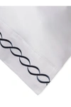Melange King 600 Thread Count Cotton Rope Embroidered Sheet 4-piece Set In Navy