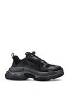 Balenciaga Women's Triple S Chunky Sneakers In Black Metallic
