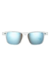 Hurley Ogs 57mm Polarized Square Sunglasses In Clear Crystal/ Smoke Base