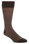 Cole Haan Men's Pique Knit Textured Crew Socks In Chestnut Heather