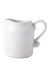 Juliska Le Panier Whitewash Creamer In Whitewash