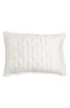 Donna Karan Essential Lyocell & Silk Tack Stitch Sham In Ivory