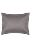 Matouk Alba 600 Thread Count Quilted Sham In Charcoal