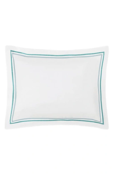 Matouk Essex Cotton Percale Sham In Lagoon