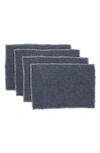 Pom Pom At Home Oakville Set Of 4 Placemats In Navy
