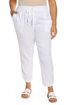 Caslonr Caslon Track Style Linen Pants In White