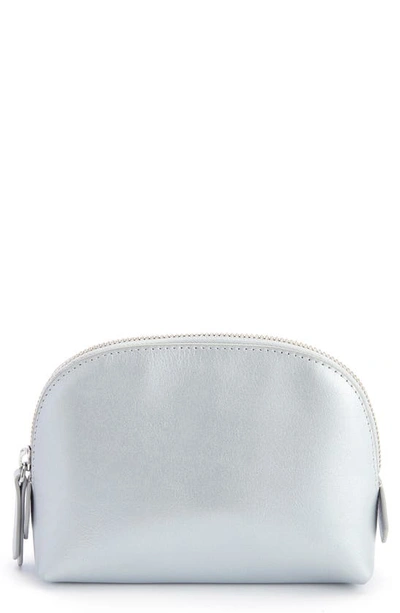 Royce Compact Cosmetics Bag In Silver