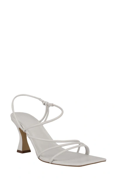 Marc Fisher Ltd Dami Strappy Sandal In White Leather