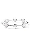 Ippolita 'rock Candy' 8-stone Sterling Silver Bangle (online Only) In Silver/ Mother Of Pearl