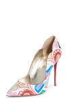 CHRISTIAN LOUBOUTIN HOT CHICK PRINT POINTED TOE PUMP,3210008