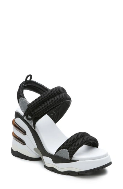 Ash Cosmos Sandal In Black/ Silver/ Black