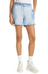 Cotton Citizen Faded Raw-cut Track Shorts In Crystaline Mix