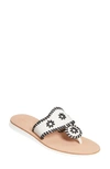 Jack Rogers Boating Jacks Flip Flop In Bone/ Black