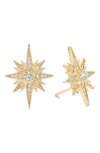 Sara Weinstock 18kt Yellow Gold Gretta Starburst Diamond Stud Earrings In 18k Yg