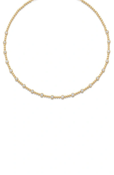 Sara Weinstock Isadora Bezel & Bead Chain Necklace In 18k Yg