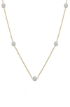 Sara Weinstock Reverie Pave Diamond Station Necklace In 18k Yg