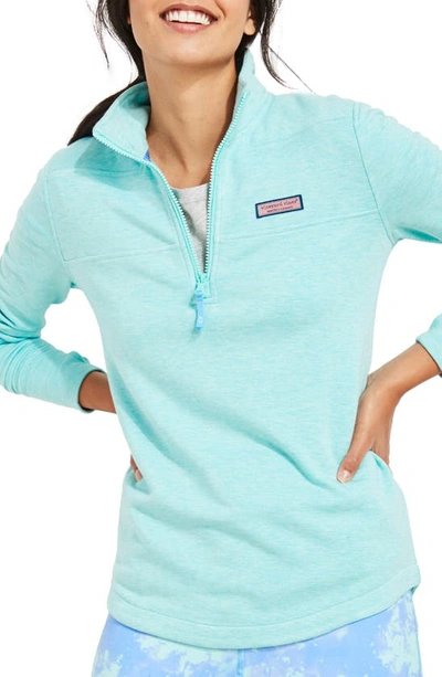 Vineyard Vines Dreamcloth Relaxed Half Zip Sweatshirt In Andros Blue Heather