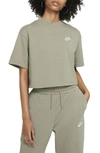 Nike Sportswear Women's Short-sleeve Jersey Top In Light Army/white
