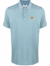 Kenzo Tiger Crest Polo Shirt In Light Blue