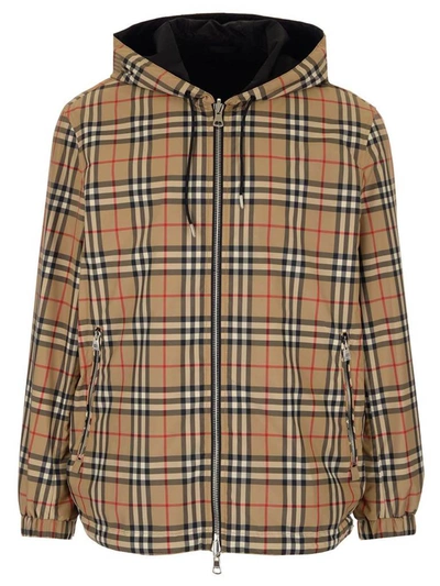 BURBERRY BURBERRY REVERSIBLE VINTAGE CHECK HOODED JACKET