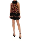 SAINT LAURENT SAINT LAURENT FLORAL PRINTED TIERED ROMPER