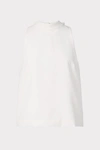 Milly Preston Cady Asymmetric Halter Top In Ecru