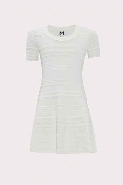 Milly Minis Textured Tech Dress In White