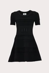 Milly Minis Textured Tech Dress In Black