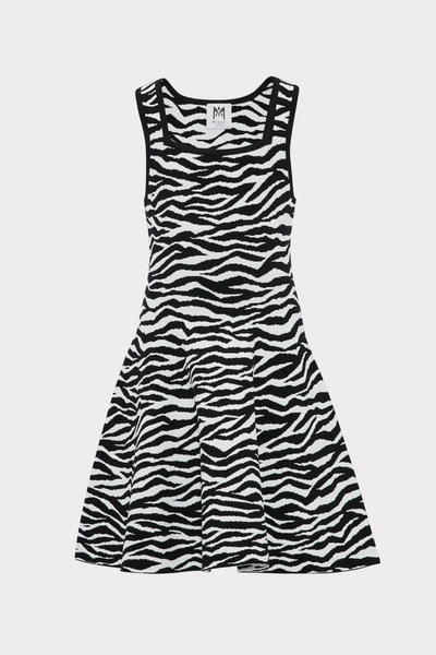 Milly Minis Abstract Zebra Fit And Flaredress In Black/white
