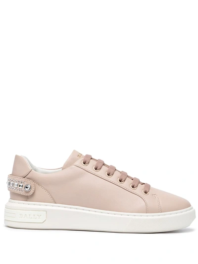 Bally Malya Leather Trainers In Pink