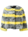 LISKA STRIPED MINK FUR JACKET,994300811491572