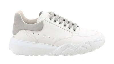 Alexander Mcqueen Leather Upper And Ru In White Dove Grey