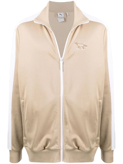 Puma X Maison Kitsuné Sweatshirt With Zipper In Neutrals