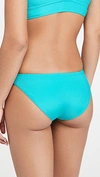 Vitamin A Midori Bikini Bottoms In Turquoise Shiny Ecorib