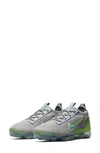 Nike Grey & Green Air Vapormax 2021 Flyknit Sneakers In Particle Grey/ Barely Grey