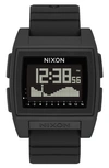 Nixon Base Tide Pro Digital Silicone Strap Watch, 42mm In Black