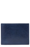 Bosca Old Leather Bifold Wallet In Navy